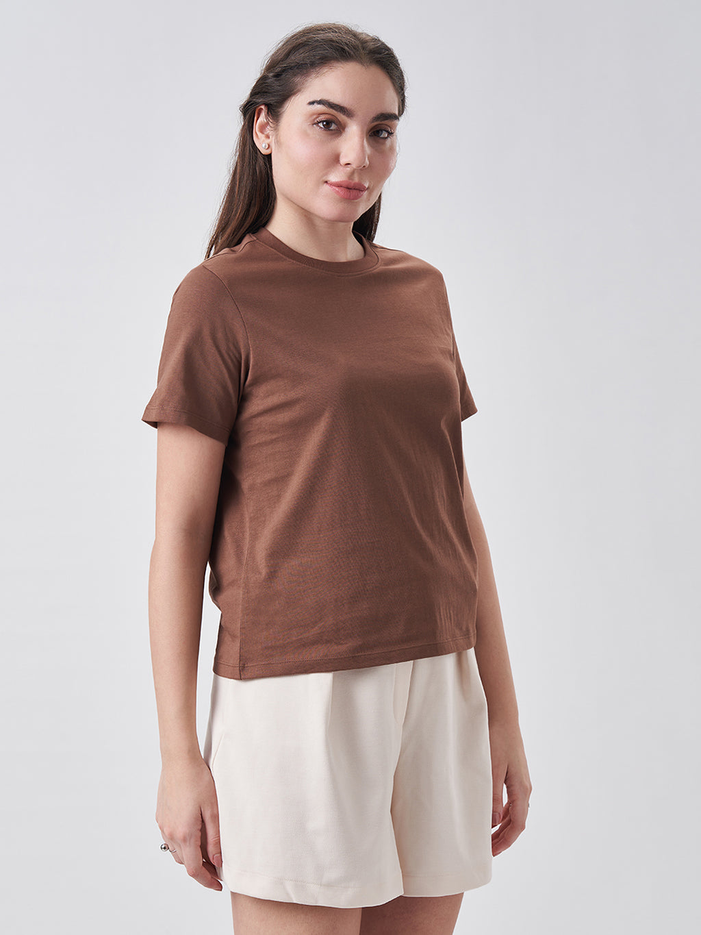 Womens Regular T Shirt  Mocha Latte
