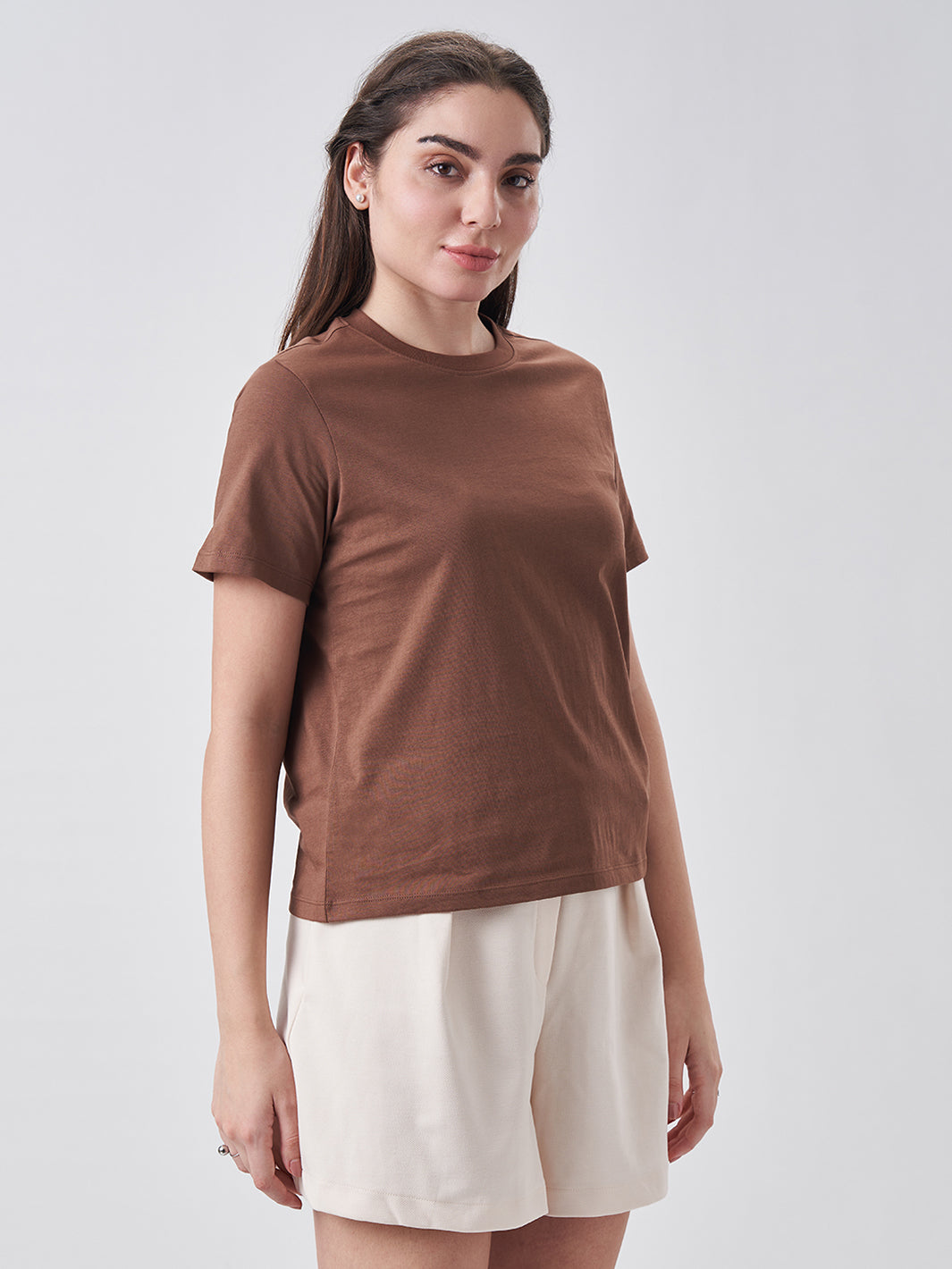 Womens Regular T Shirt  Mocha Latte