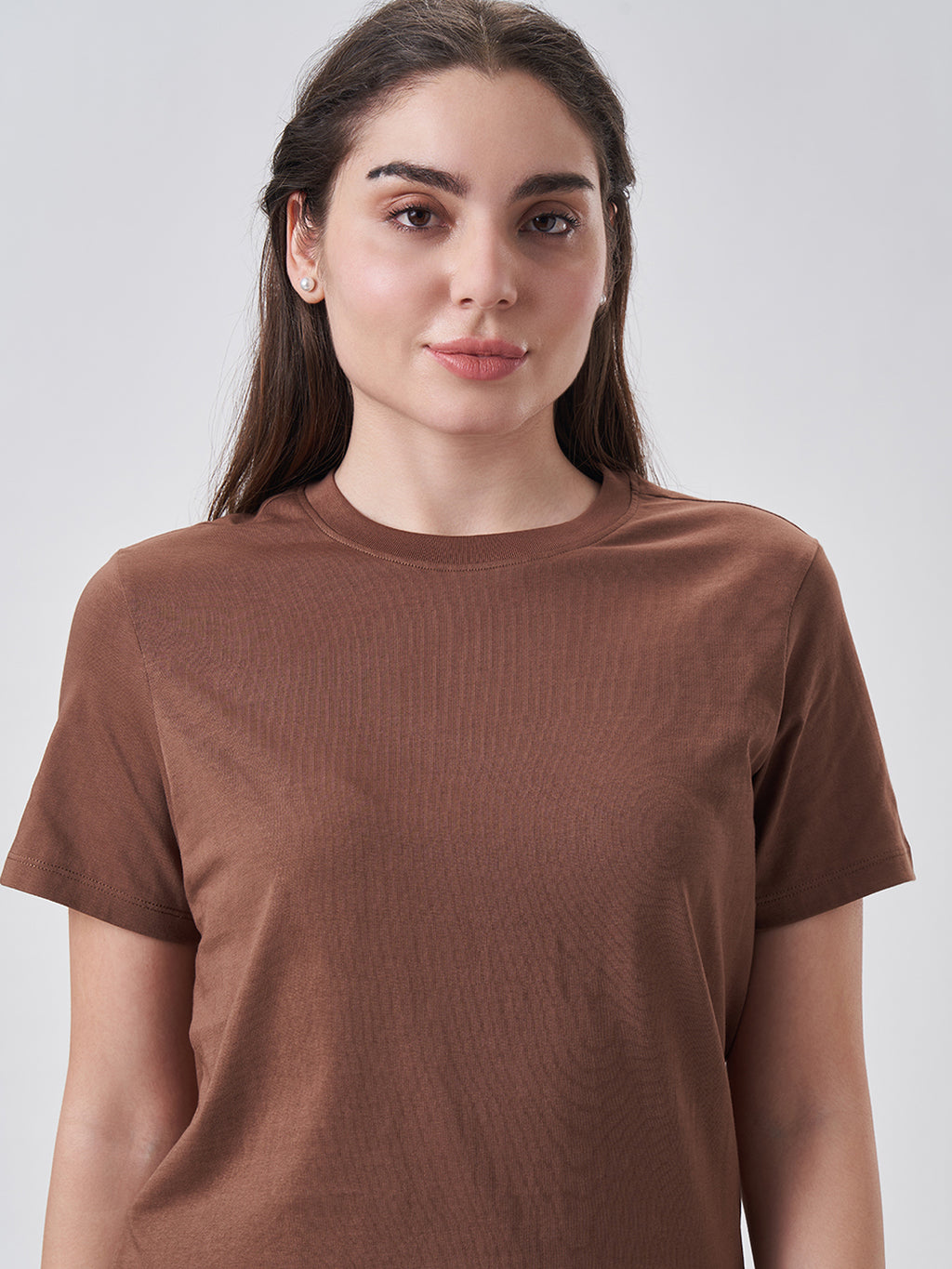 Womens Regular T Shirt  Mocha Latte