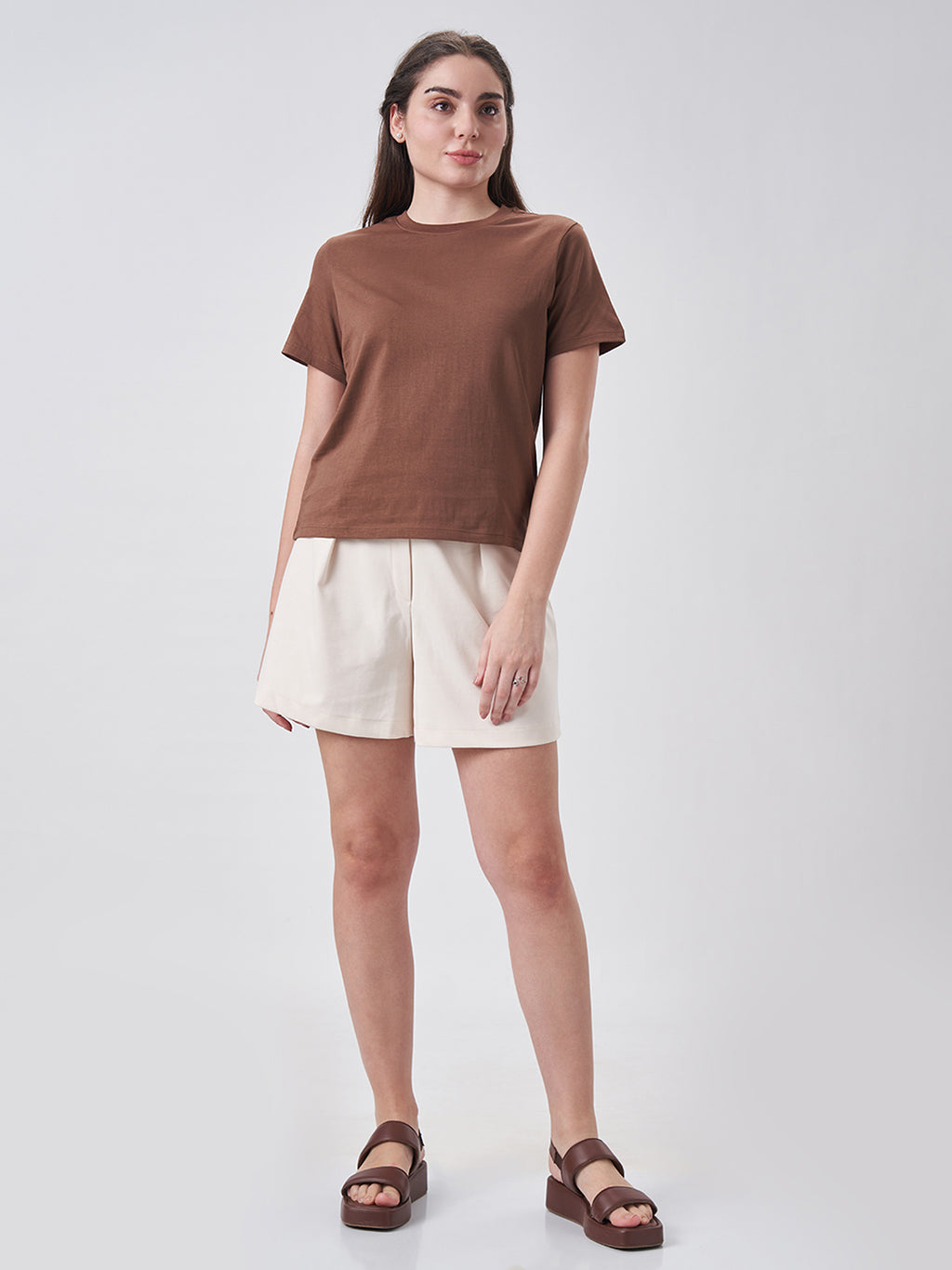 Womens Regular T Shirt  Mocha Latte