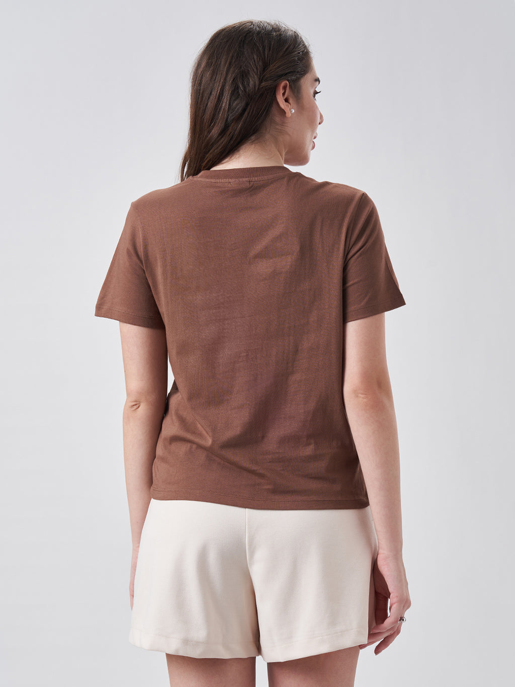 Womens Regular T Shirt  Mocha Latte