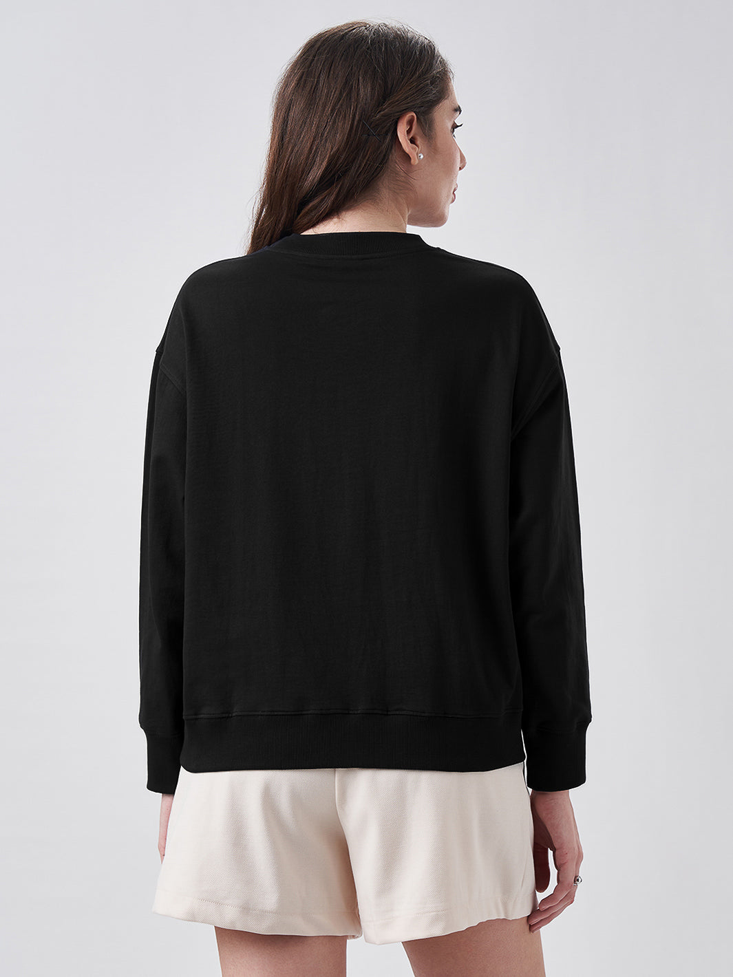 Womens Sweatshirt  Jet Black