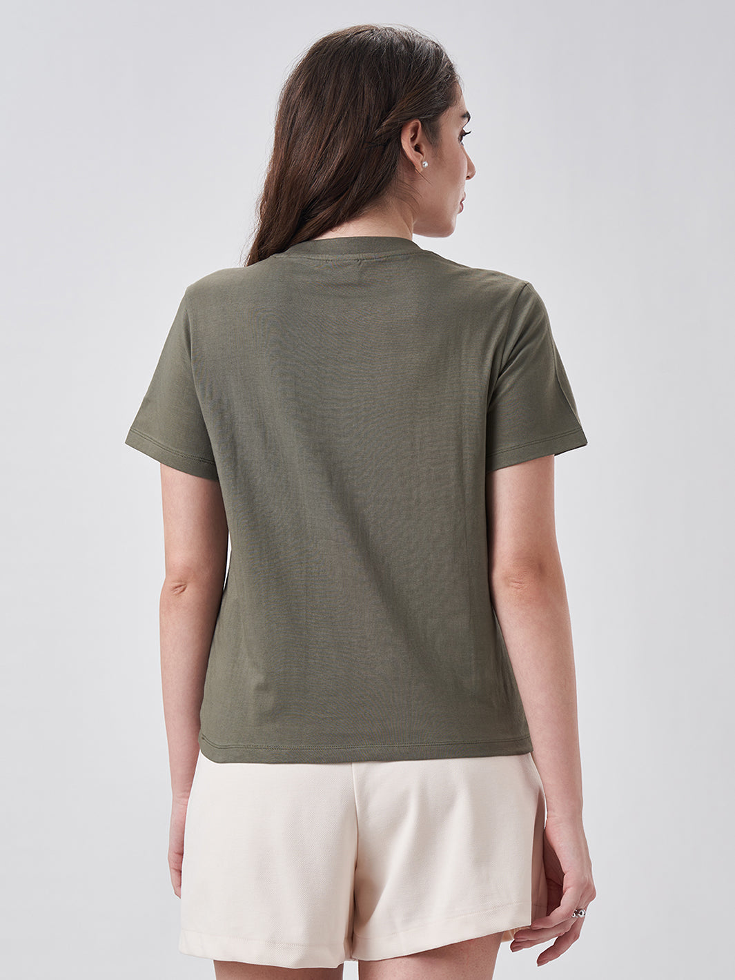 Womens Regular T Shirt  Dusty Olive