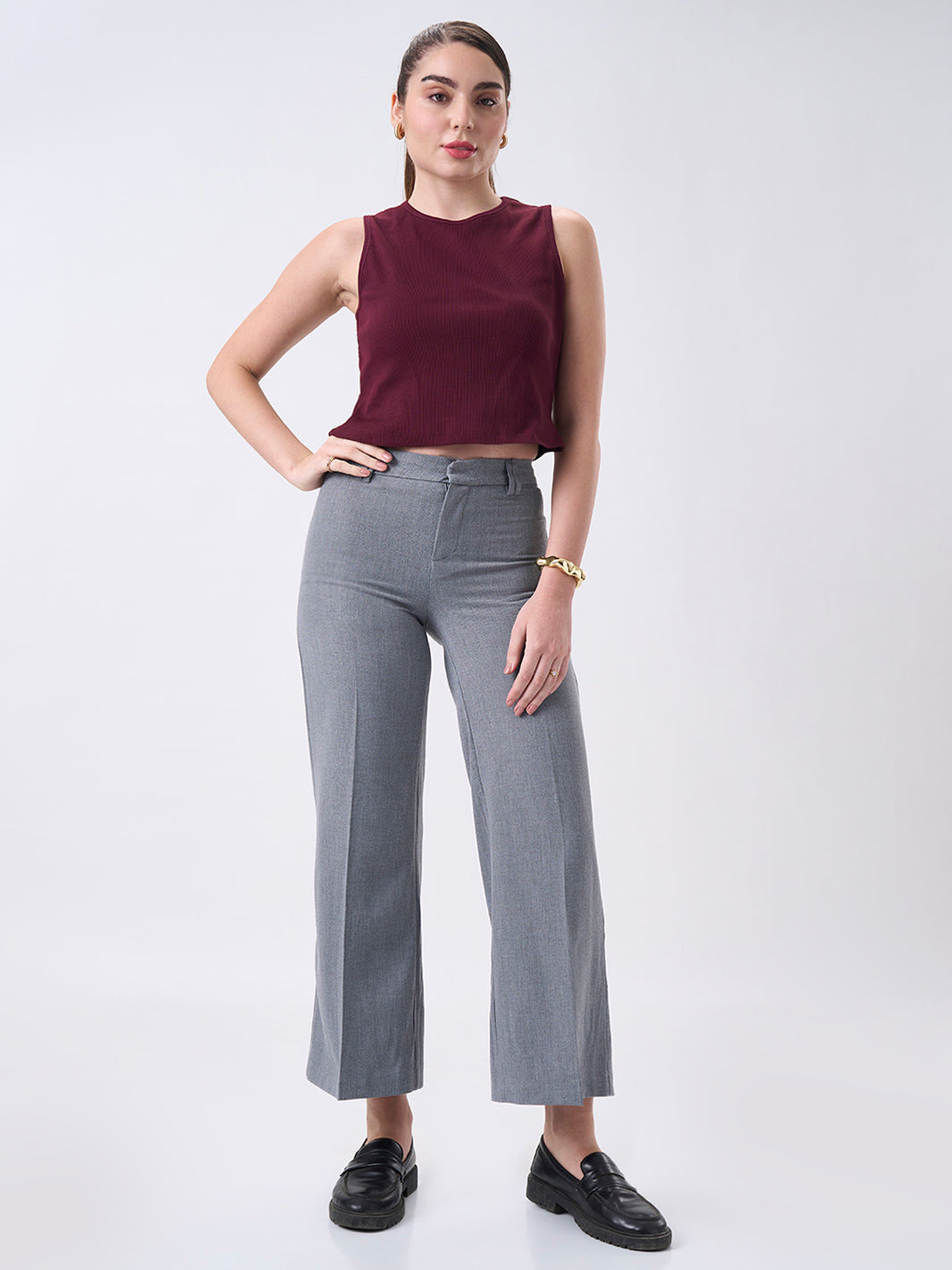 Womens Regular Tank Top Berry Maroon