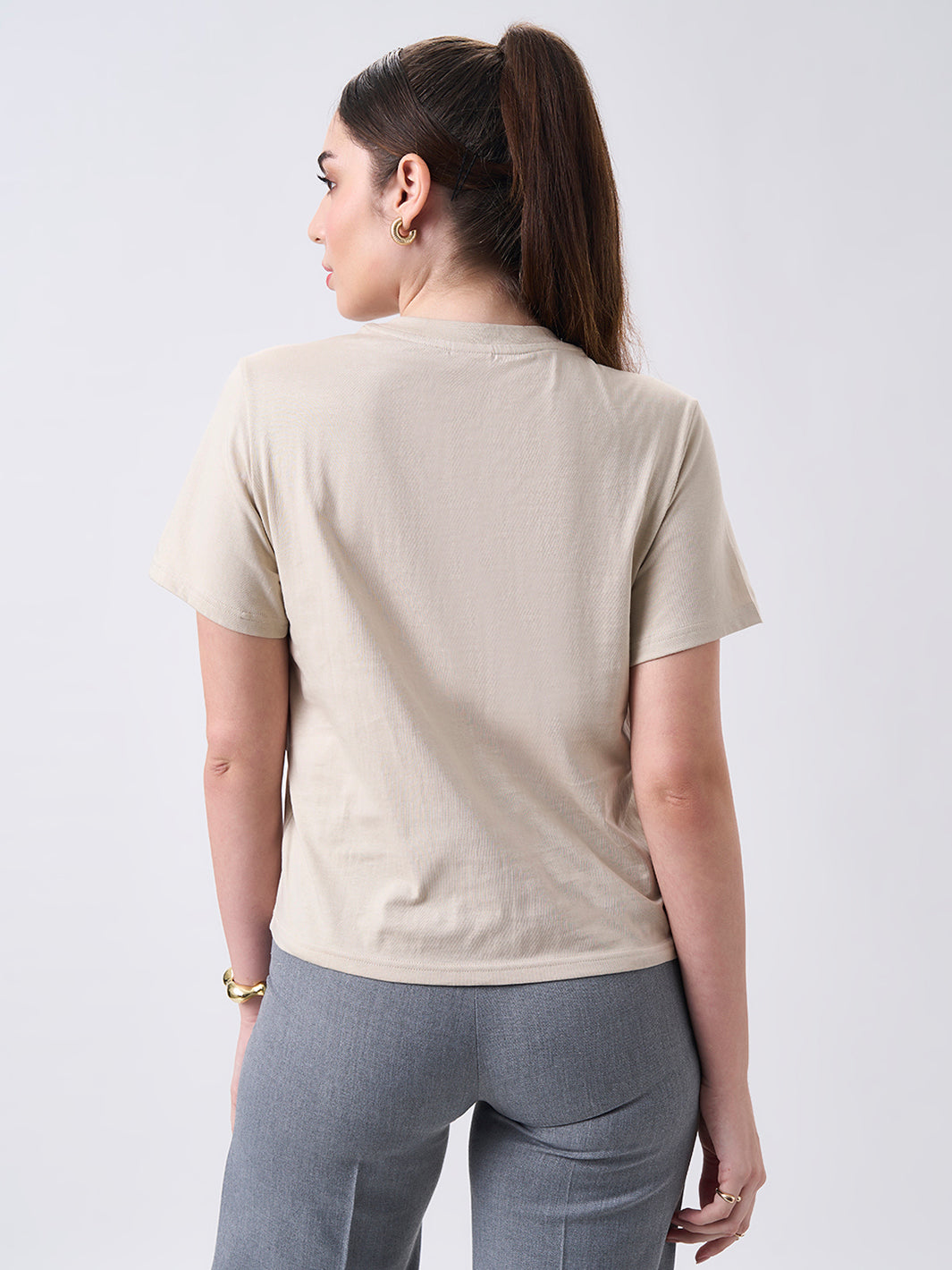 Womens Regular T Shirt  Honey Beige