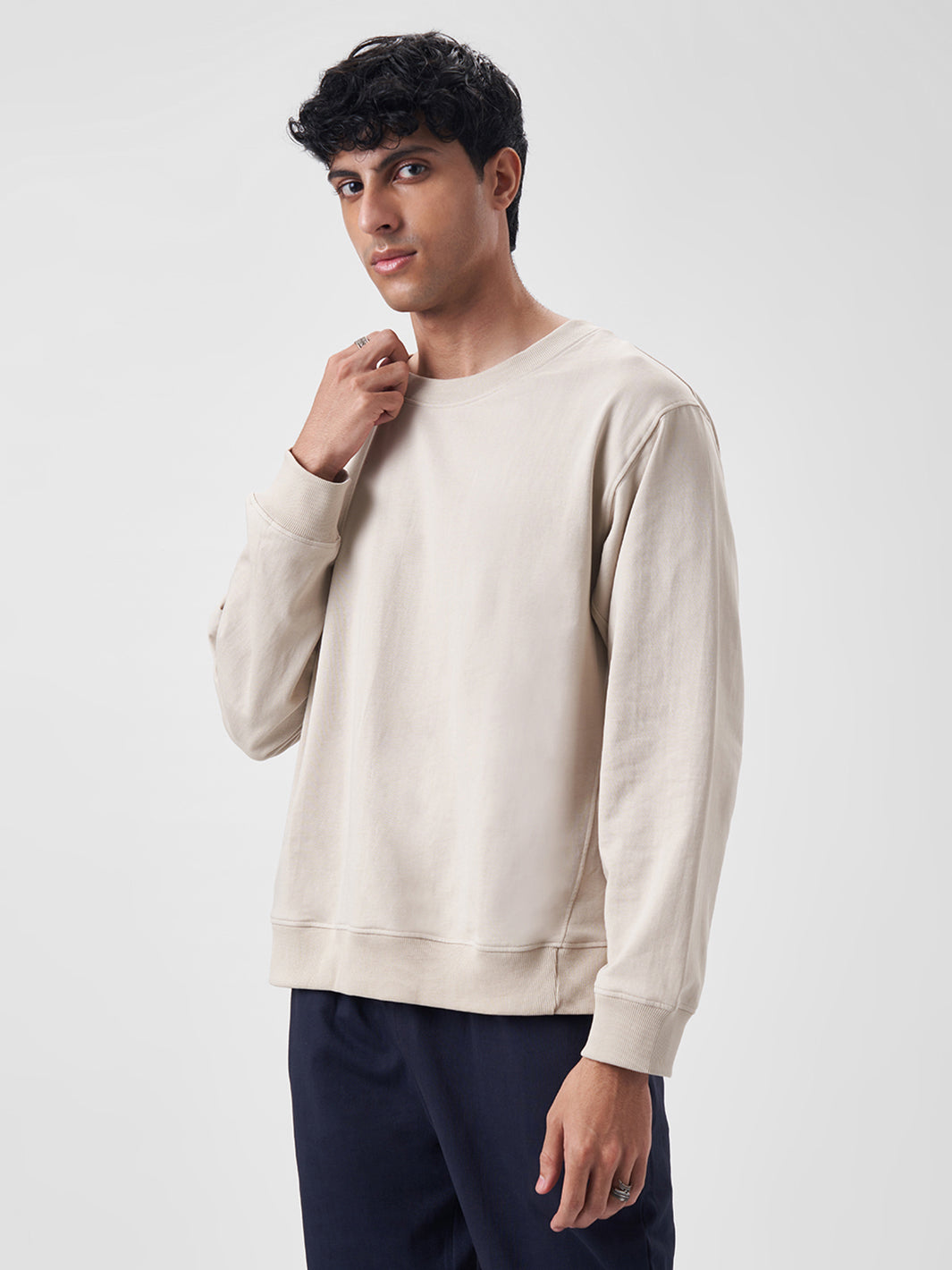 Mens Sweatshirt Honey Beige