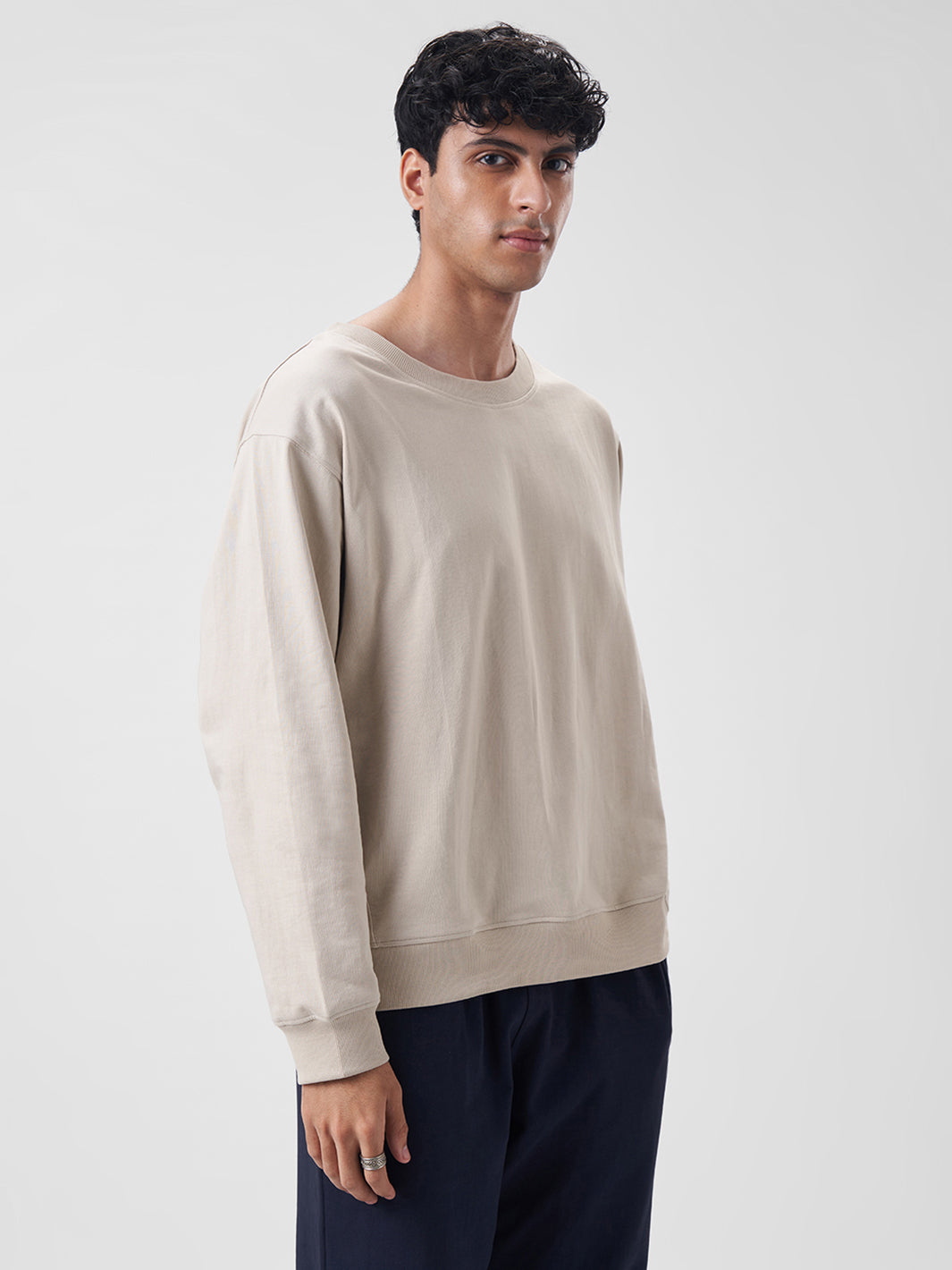 Mens Sweatshirt Honey Beige