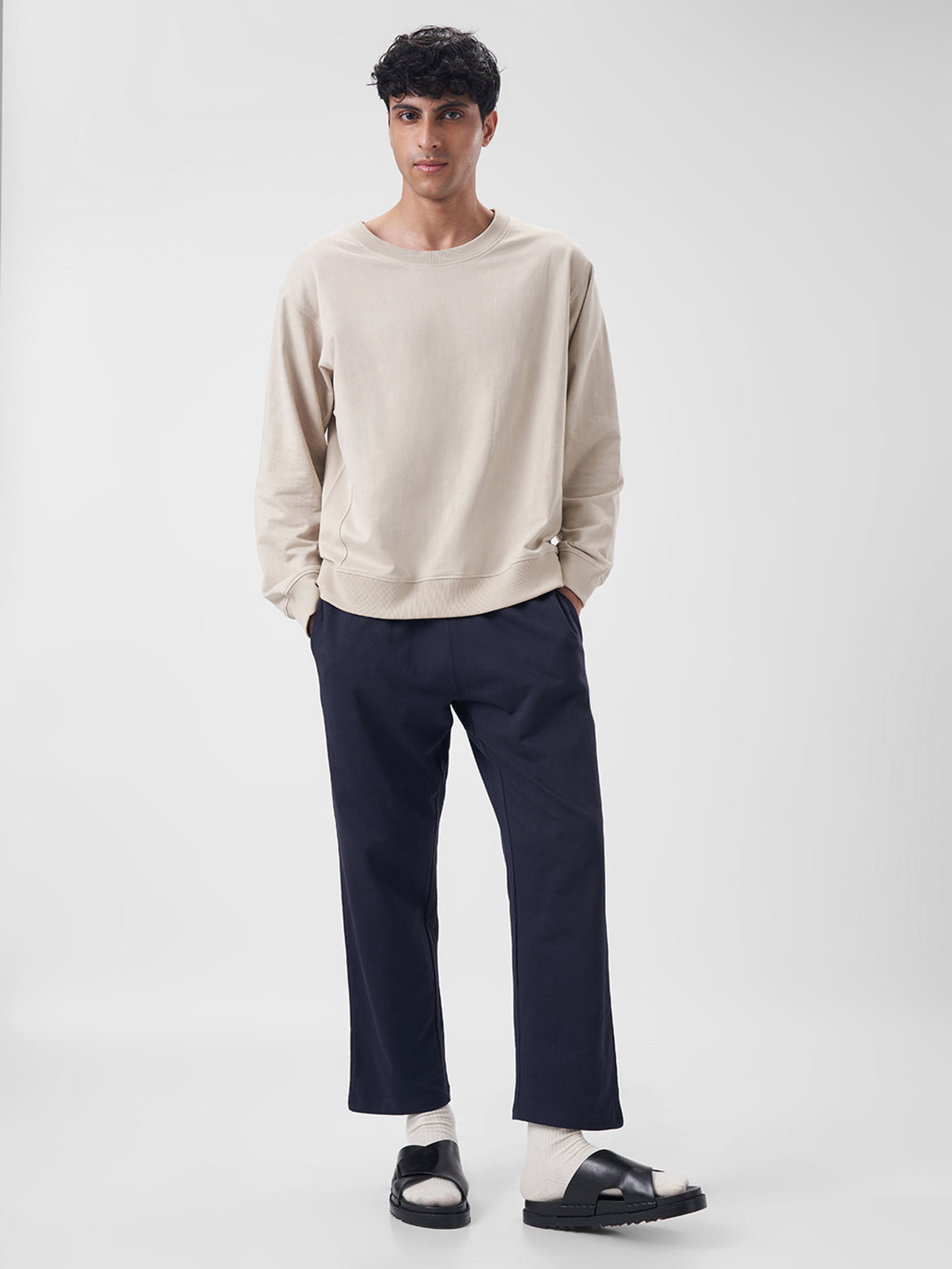 Mens Sweatshirt Honey Beige