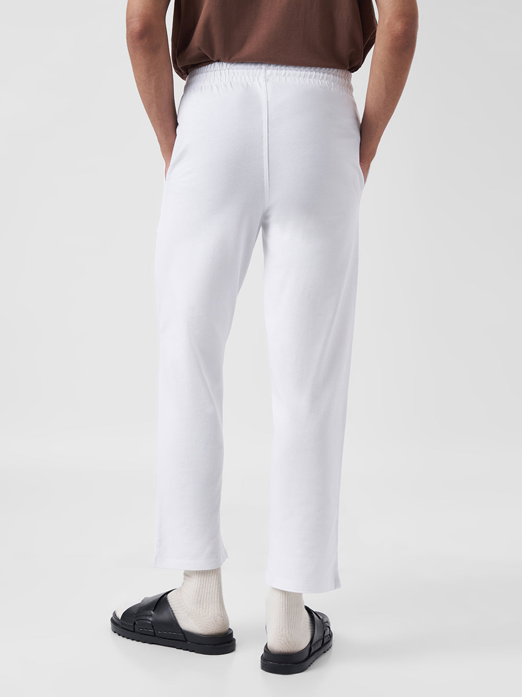 Mens Joggers  Pearl White