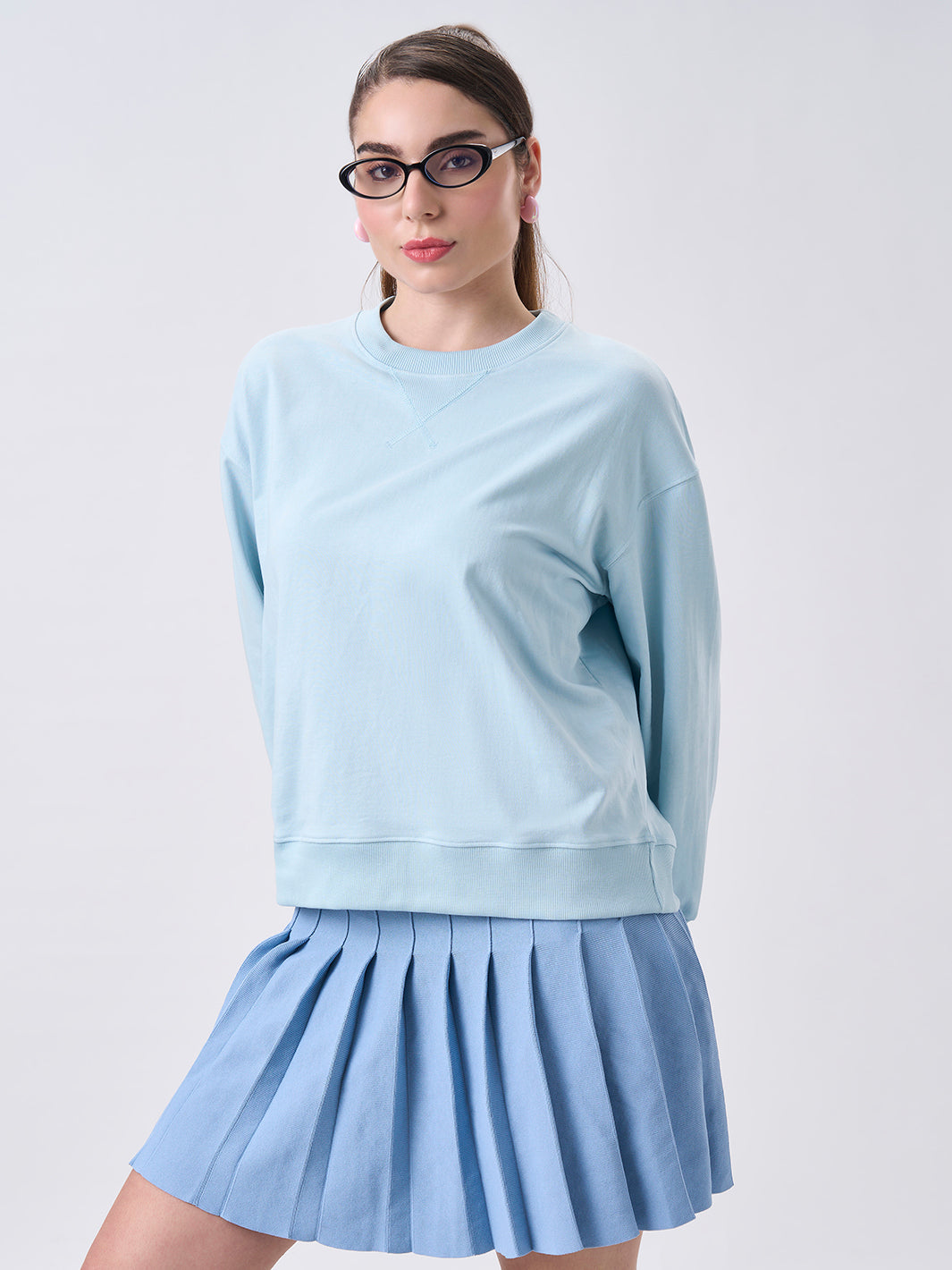 Womens Sweatshirt  Pearl White