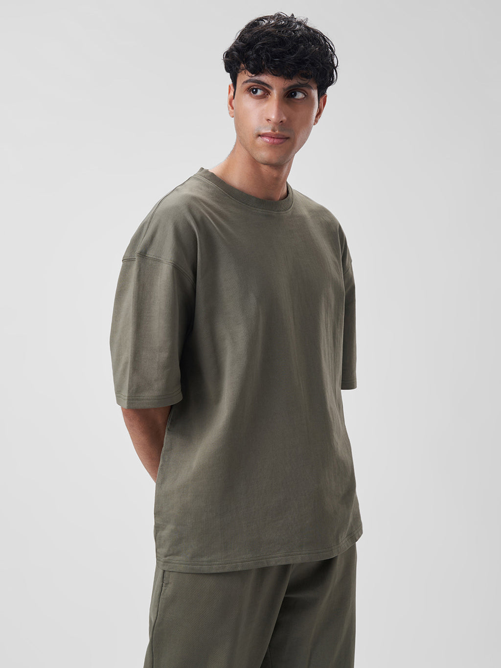Mens Oversized T Shirt Dusty Olive