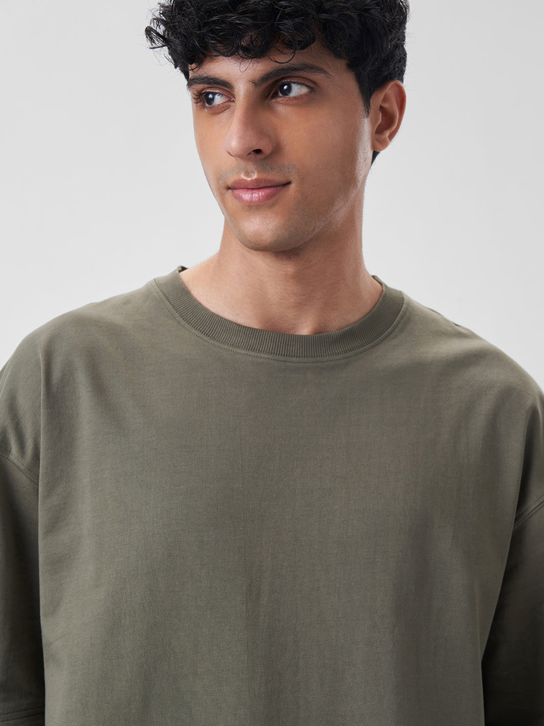 Mens Oversized T Shirt Dusty Olive