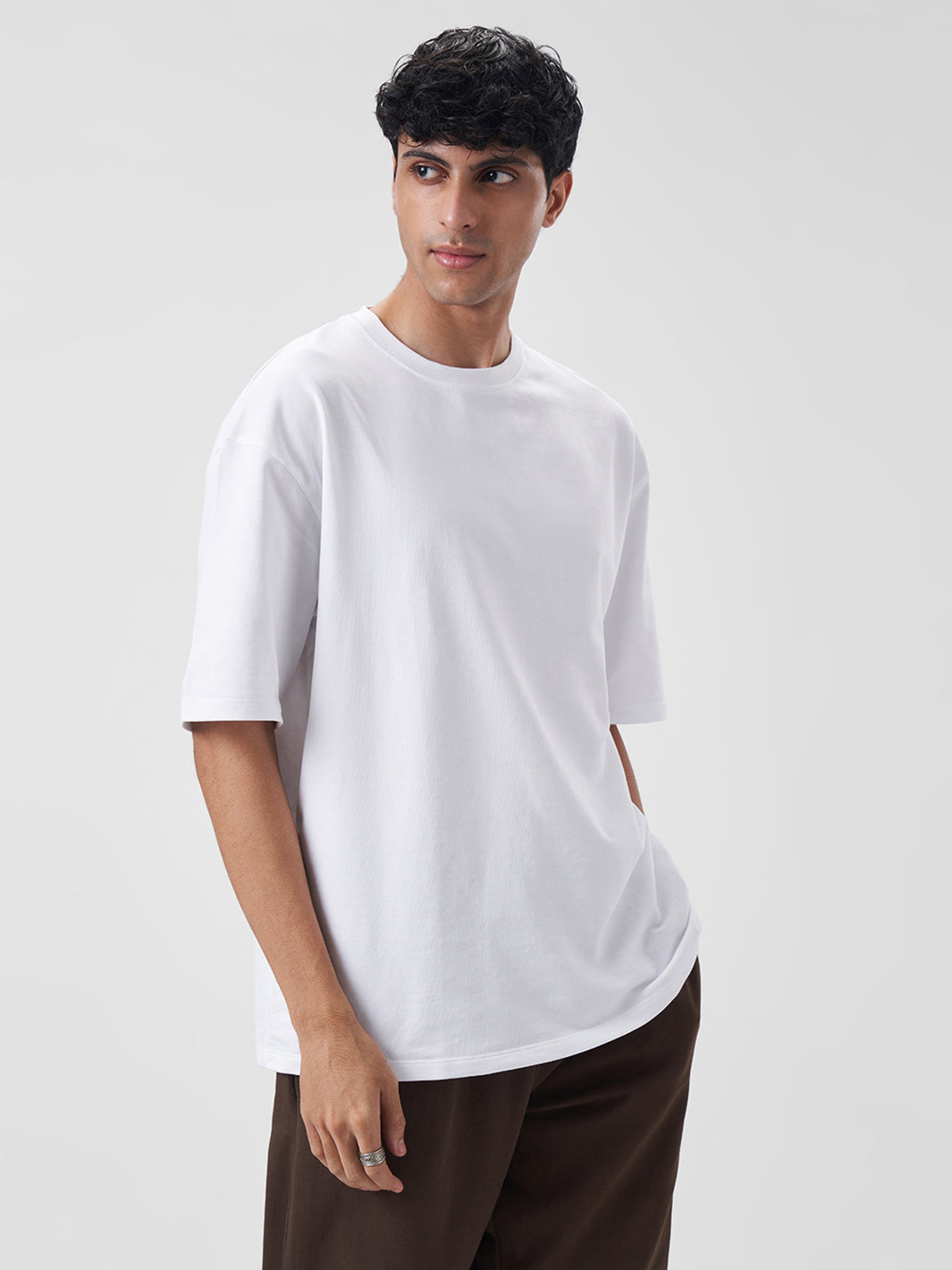 Mens Oversized T Shirt Pearl White