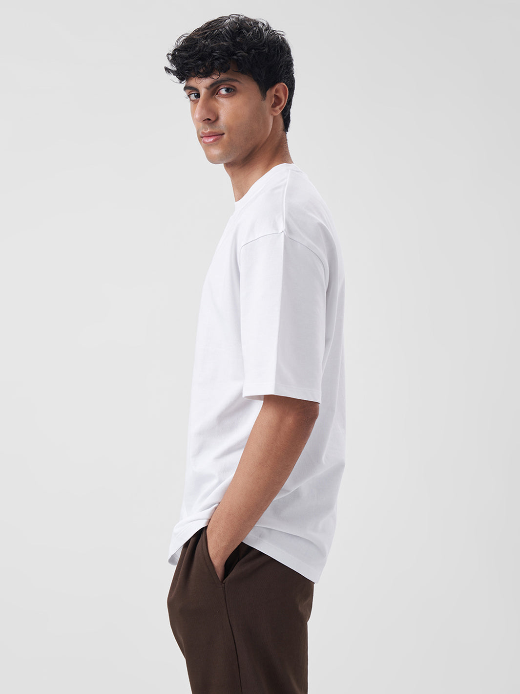 Mens Oversized T Shirt Pearl White