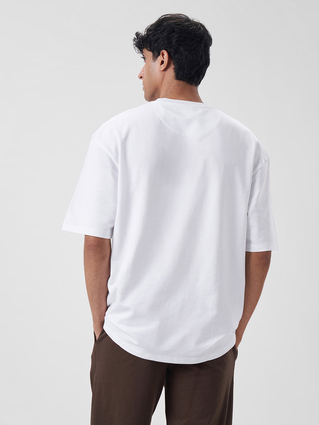 Mens Oversized T Shirt Pearl White