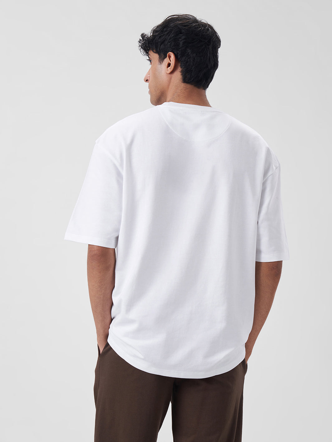 Mens Oversized T Shirt Pearl White