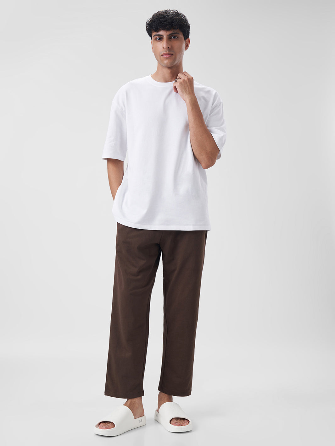 Mens Oversized T Shirt Pearl White