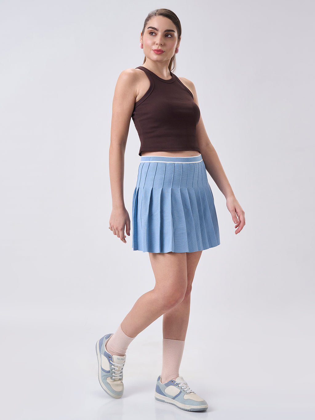 Womens Halter Tank Top Cocoa Brown