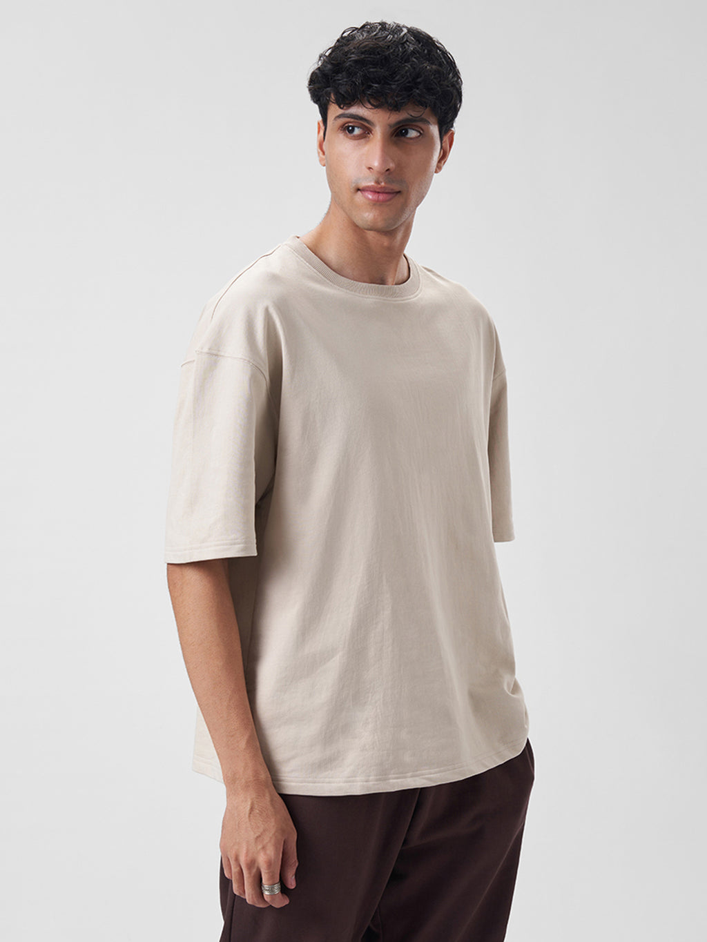 Mens Oversized T Shirt Honey Beige