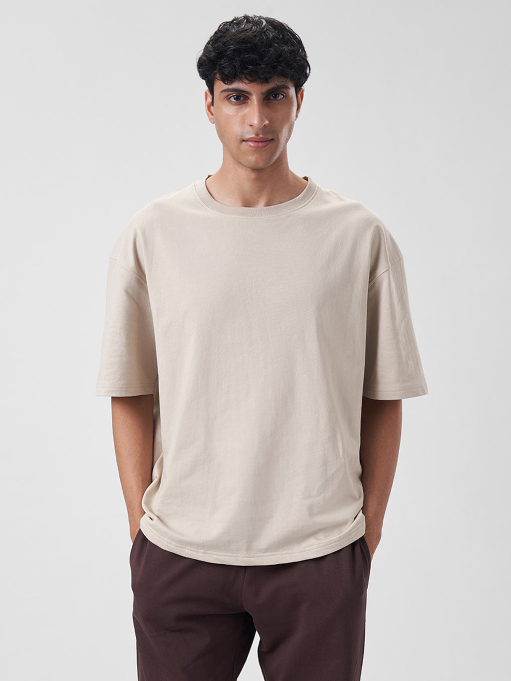 Mens Oversized T Shirt Honey Beige
