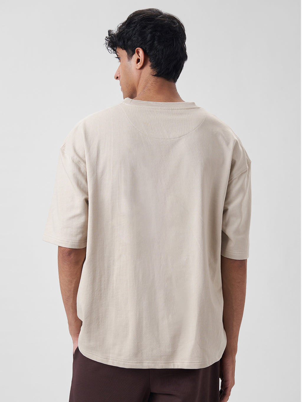Mens Oversized T Shirt Honey Beige
