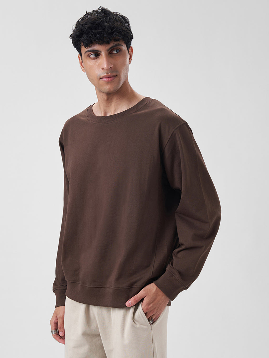 Mens Sweatshirt Chocolate Fudge