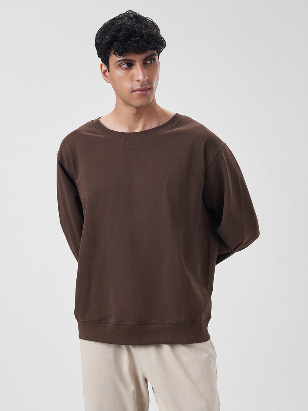 Mens Sweatshirt Chocolate Fudge