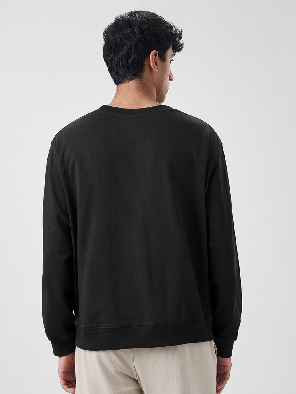 Mens Sweatshirt Jet Black