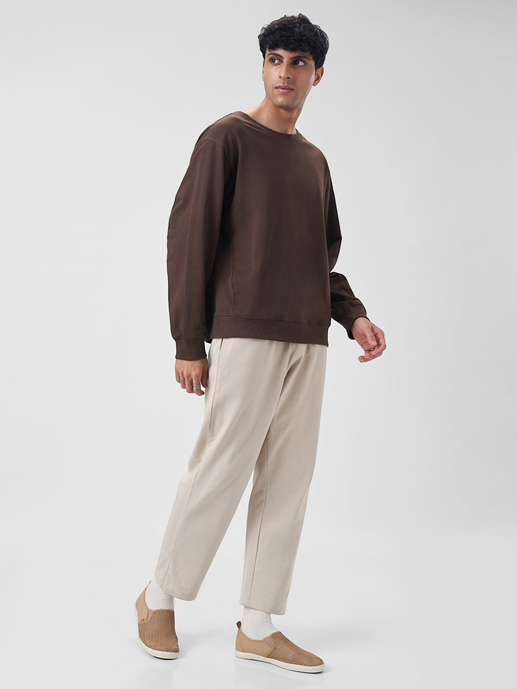 Mens Sweatshirt Chocolate Fudge