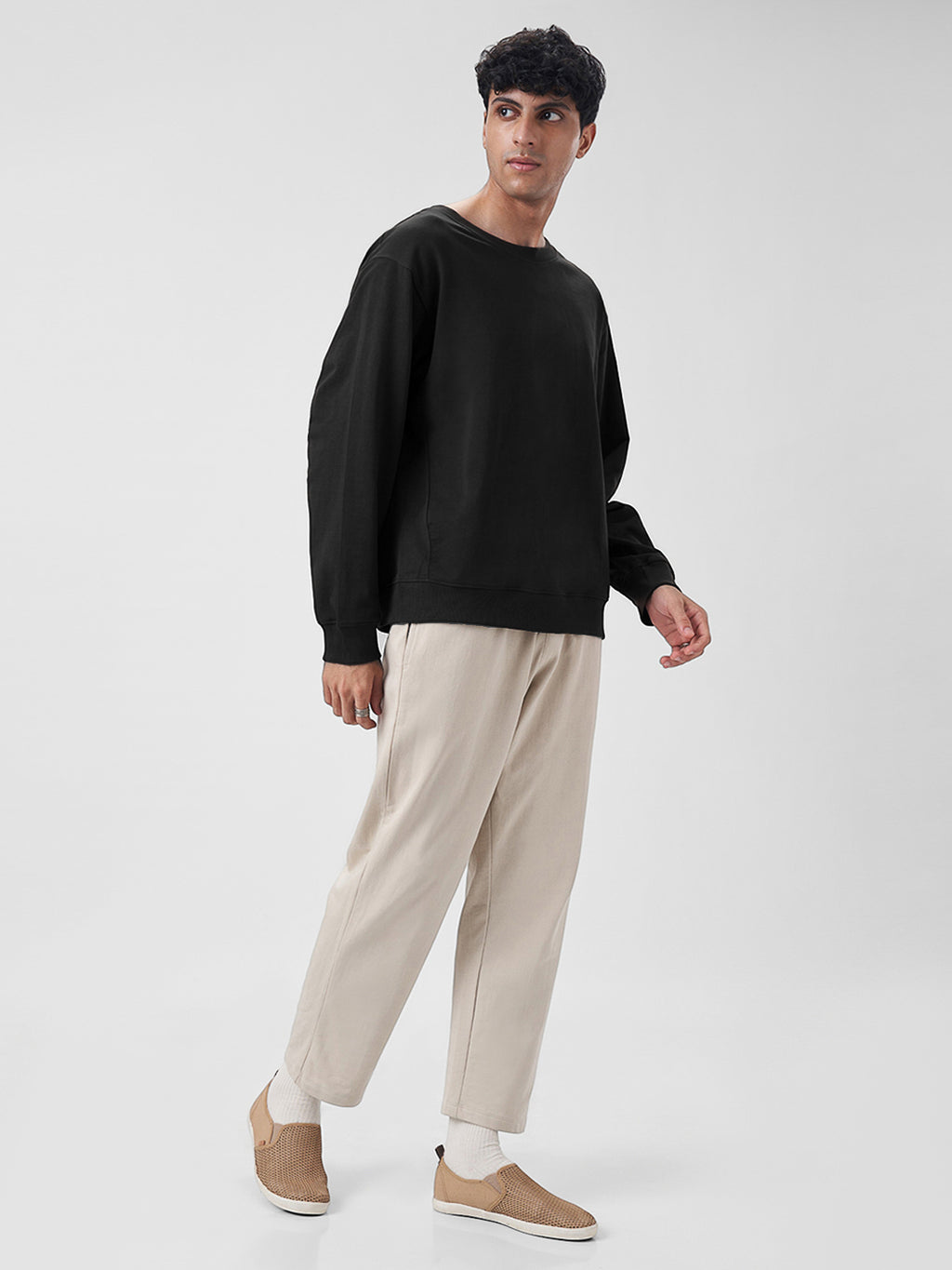 Mens Sweatshirt Jet Black