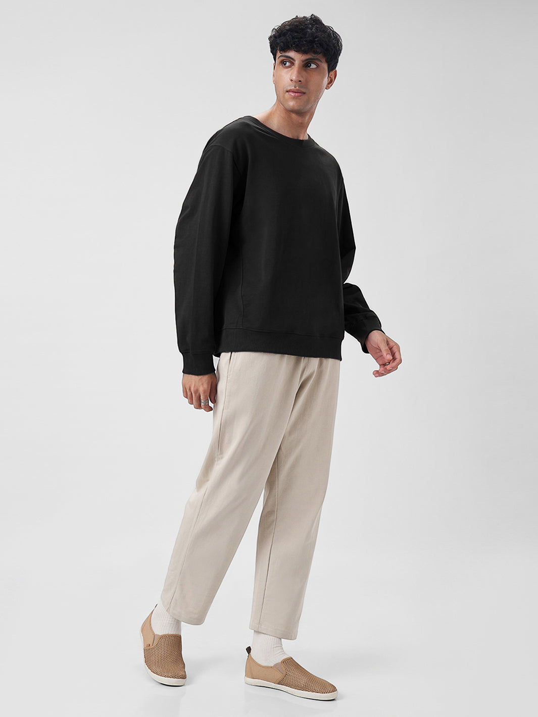 Mens Sweatshirt Jet Black