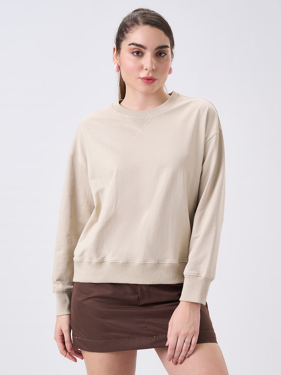 Womens Sweatshirt  Honey Beige