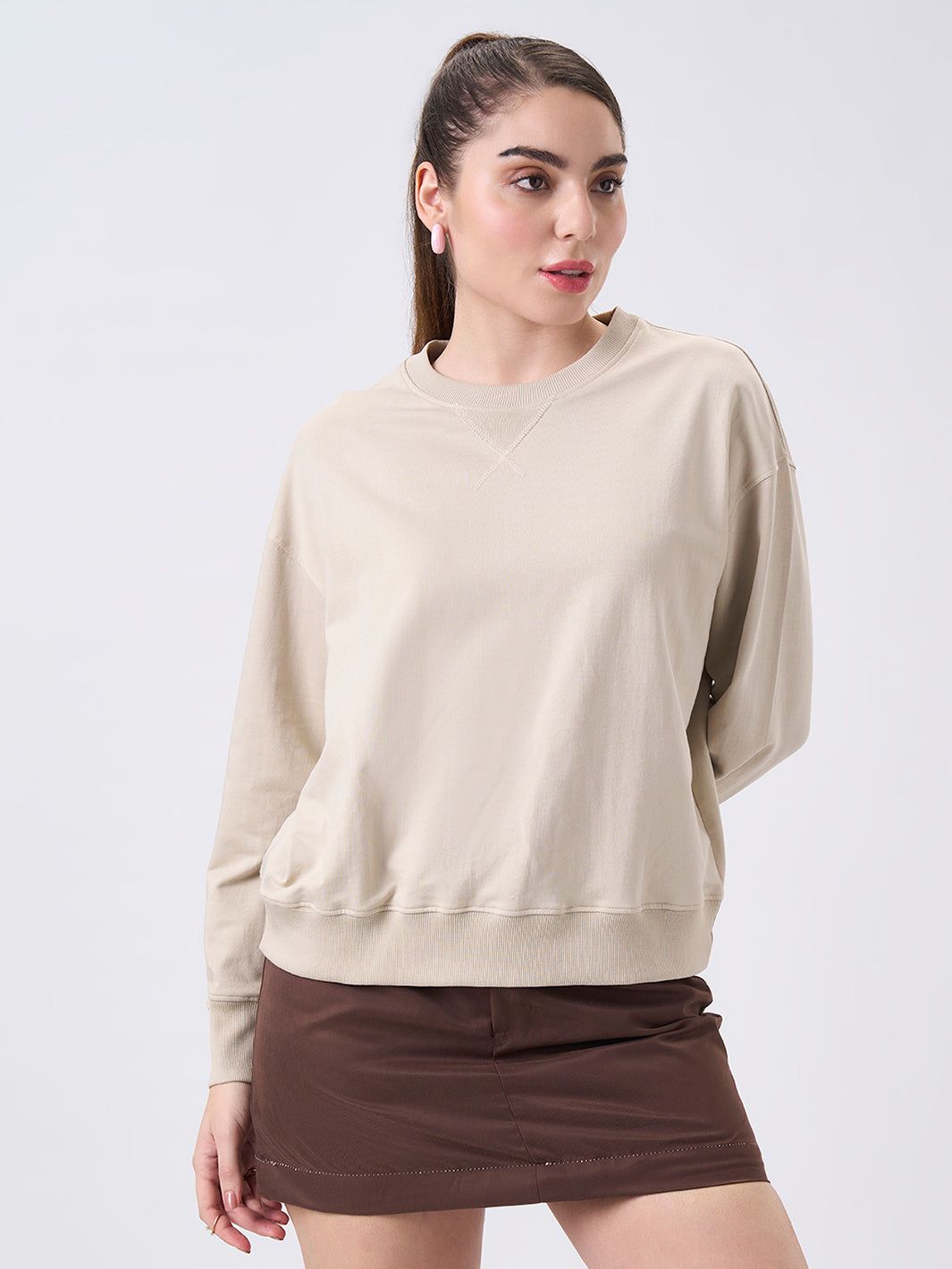 Womens Sweatshirt  Honey Beige