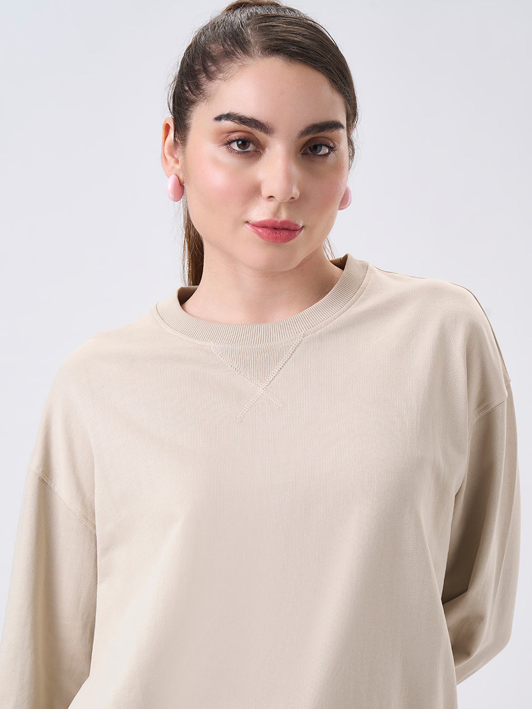 Womens Sweatshirt  Honey Beige