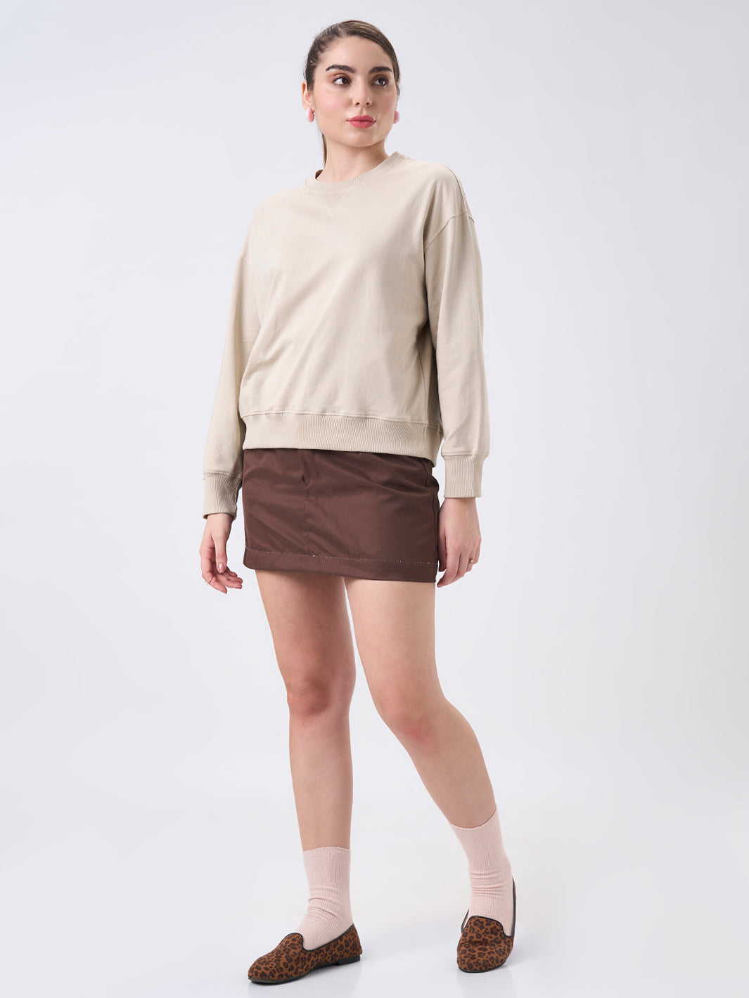 Womens Sweatshirt  Honey Beige