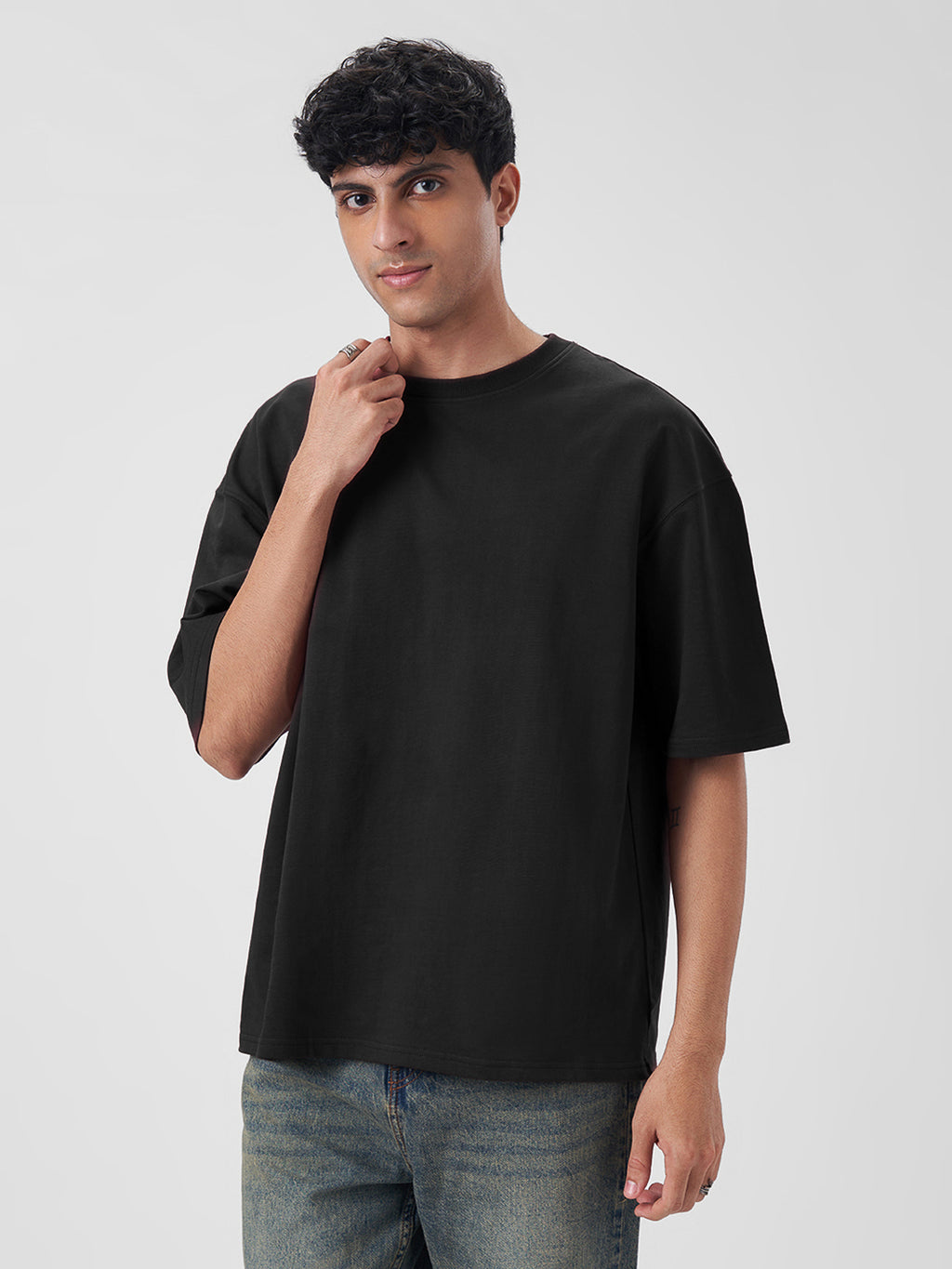 Mens Oversized T Shirt Jet Black