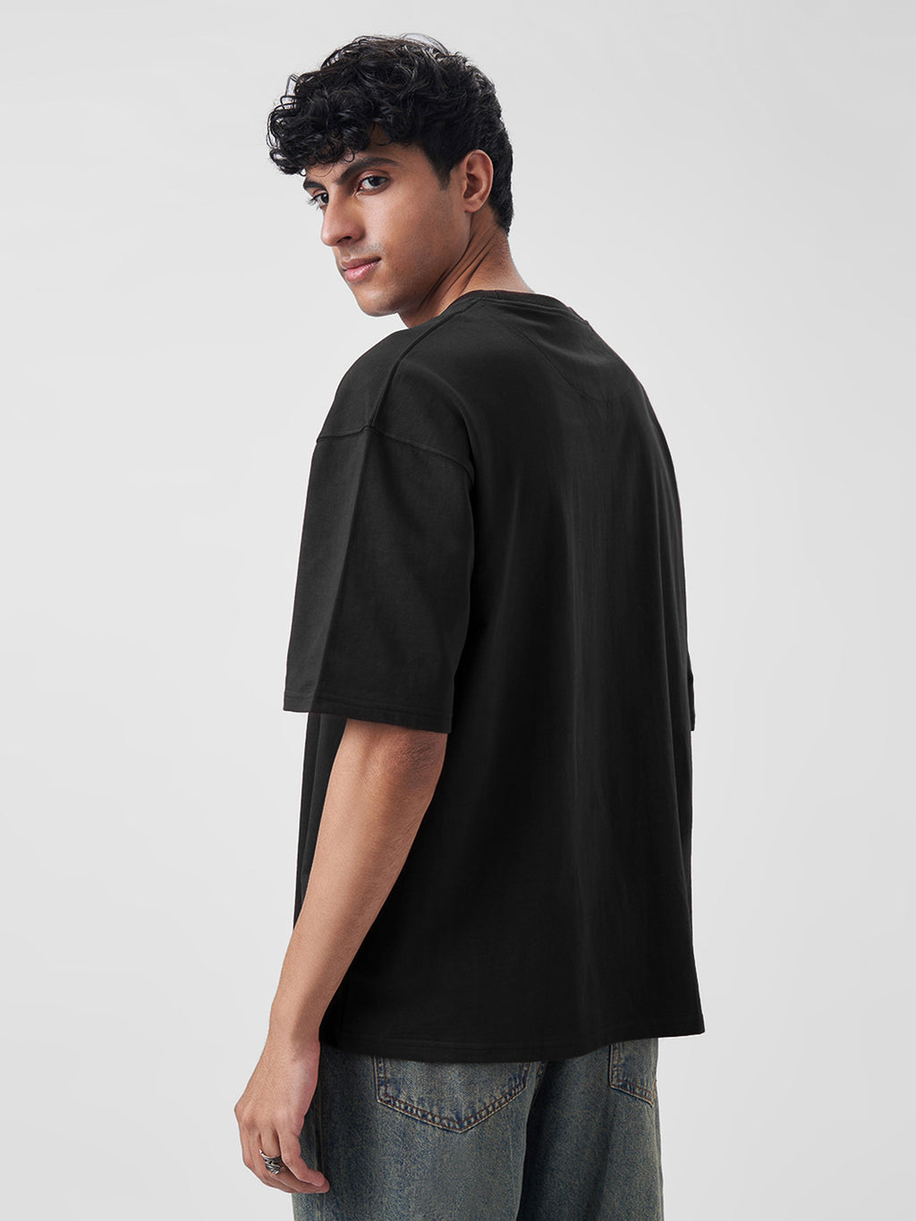 Mens Oversized T Shirt Jet Black