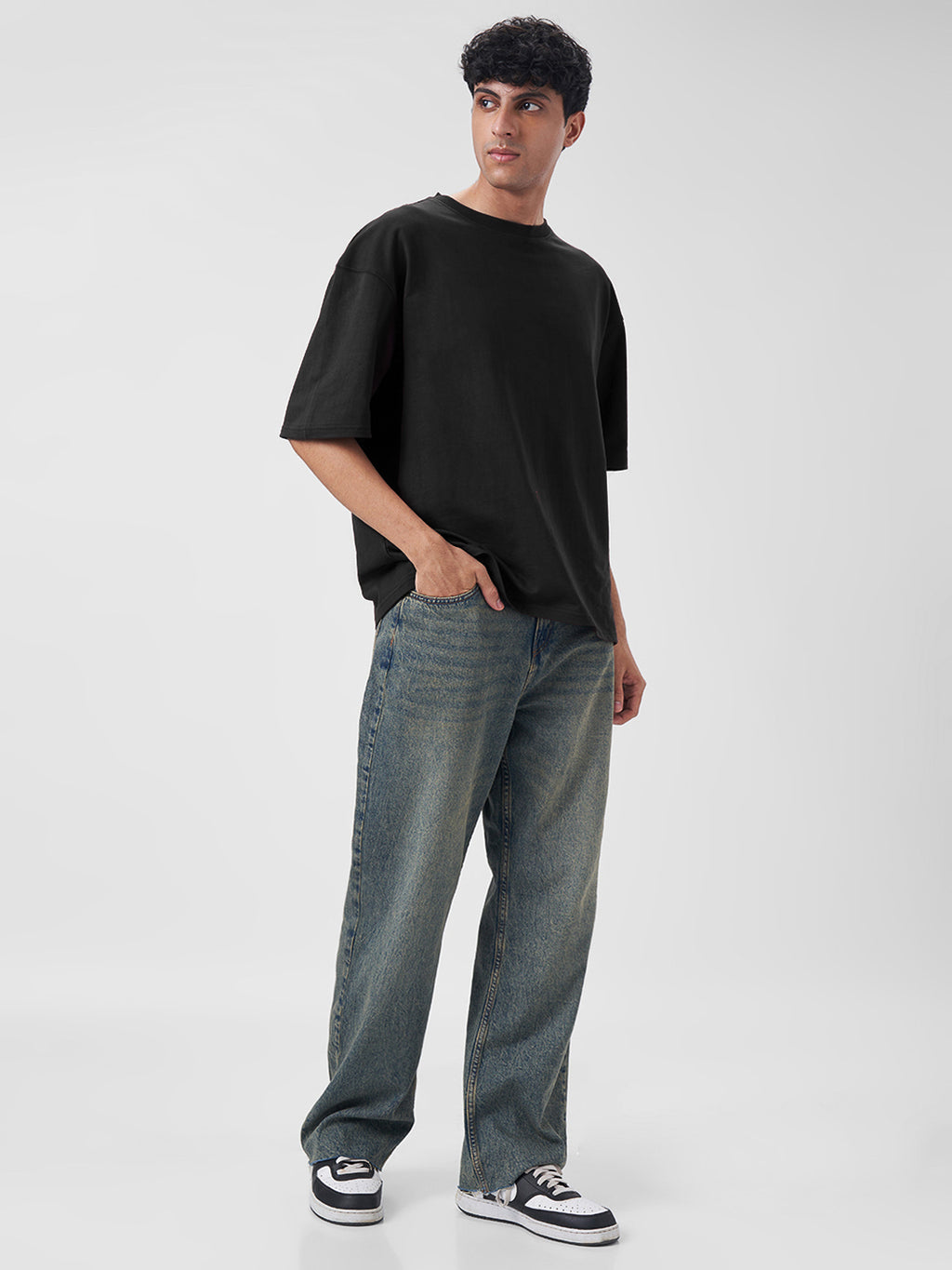 Mens Oversized T Shirt Jet Black