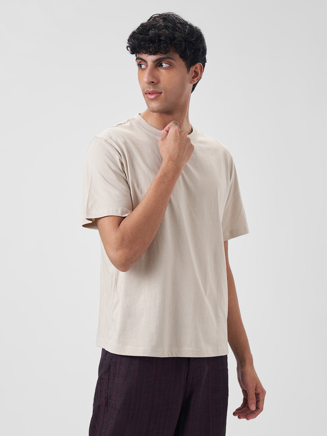 Mens Regular T Shirt Honey Beige