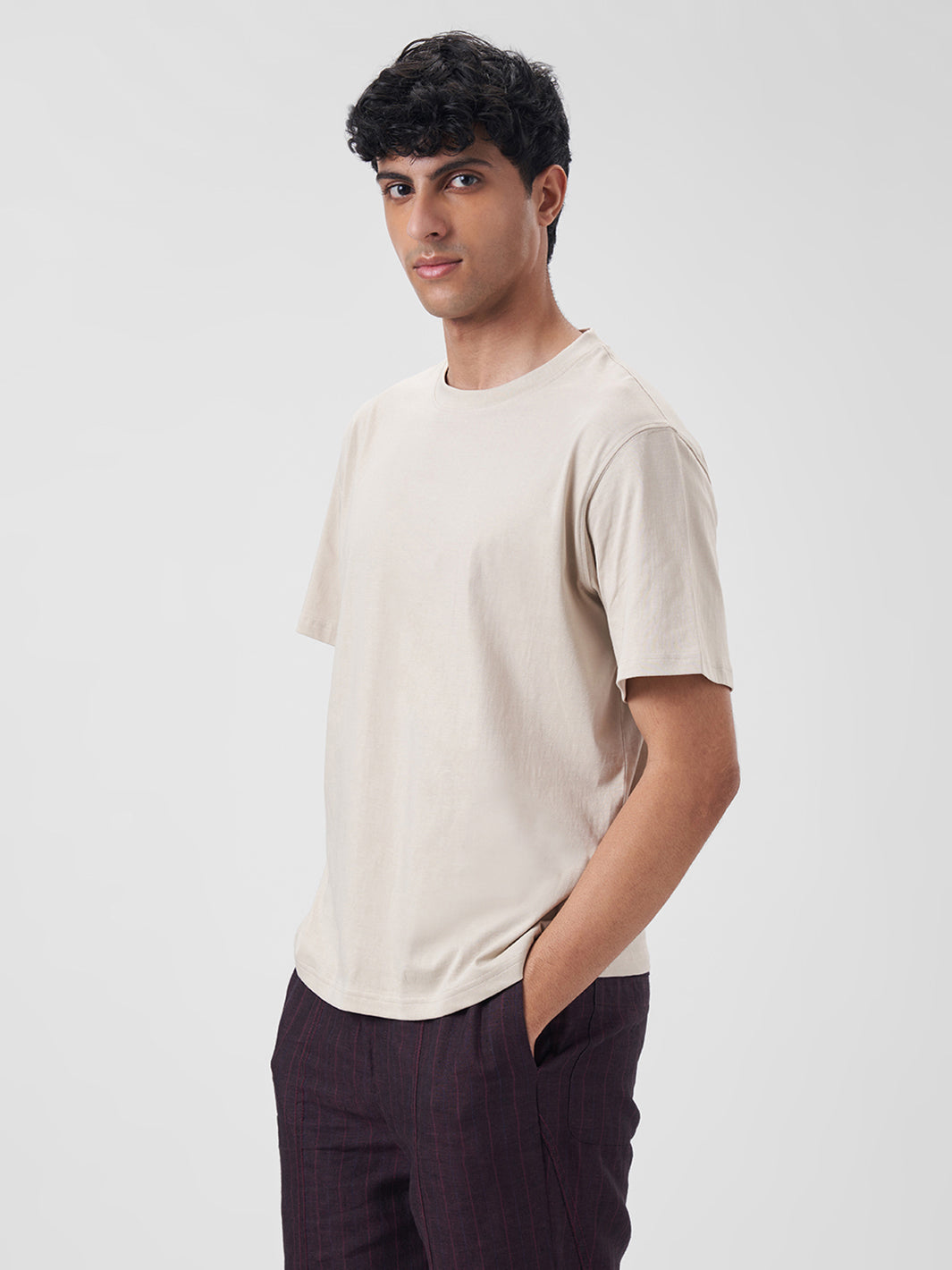 Mens Regular T Shirt Honey Beige