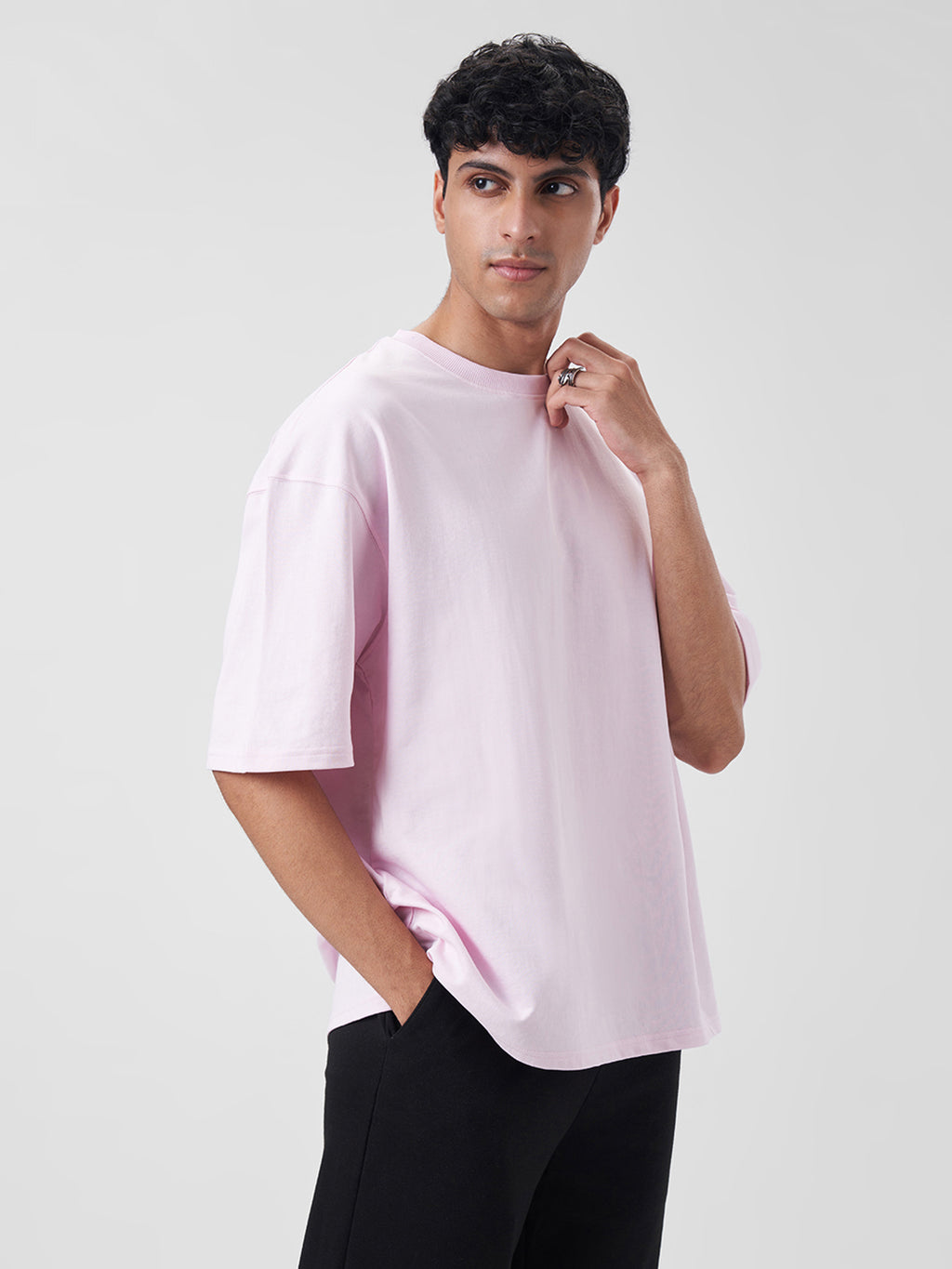 Mens Oversized T Shirt Blush Pink