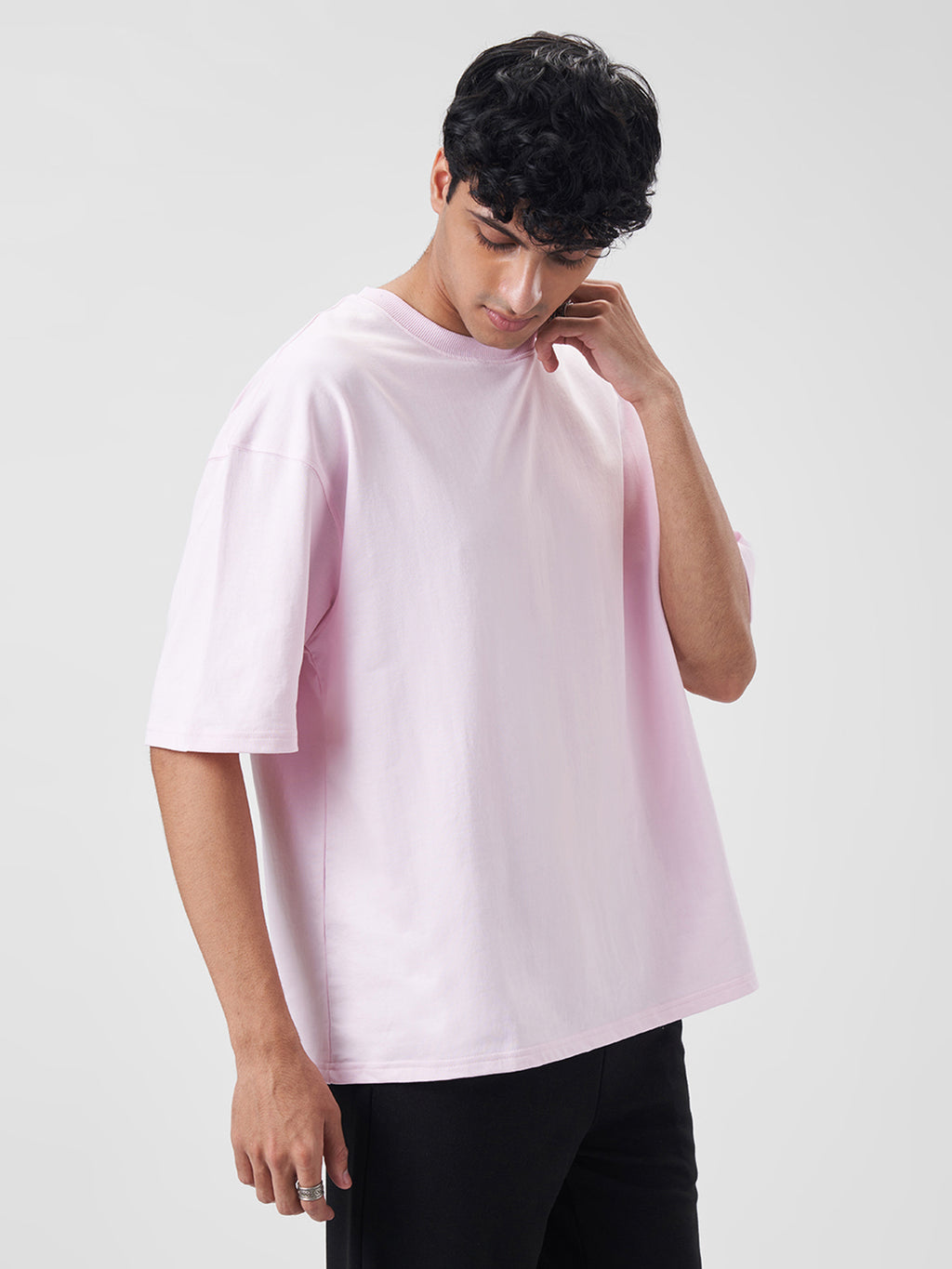 Mens Oversized T Shirt Blush Pink