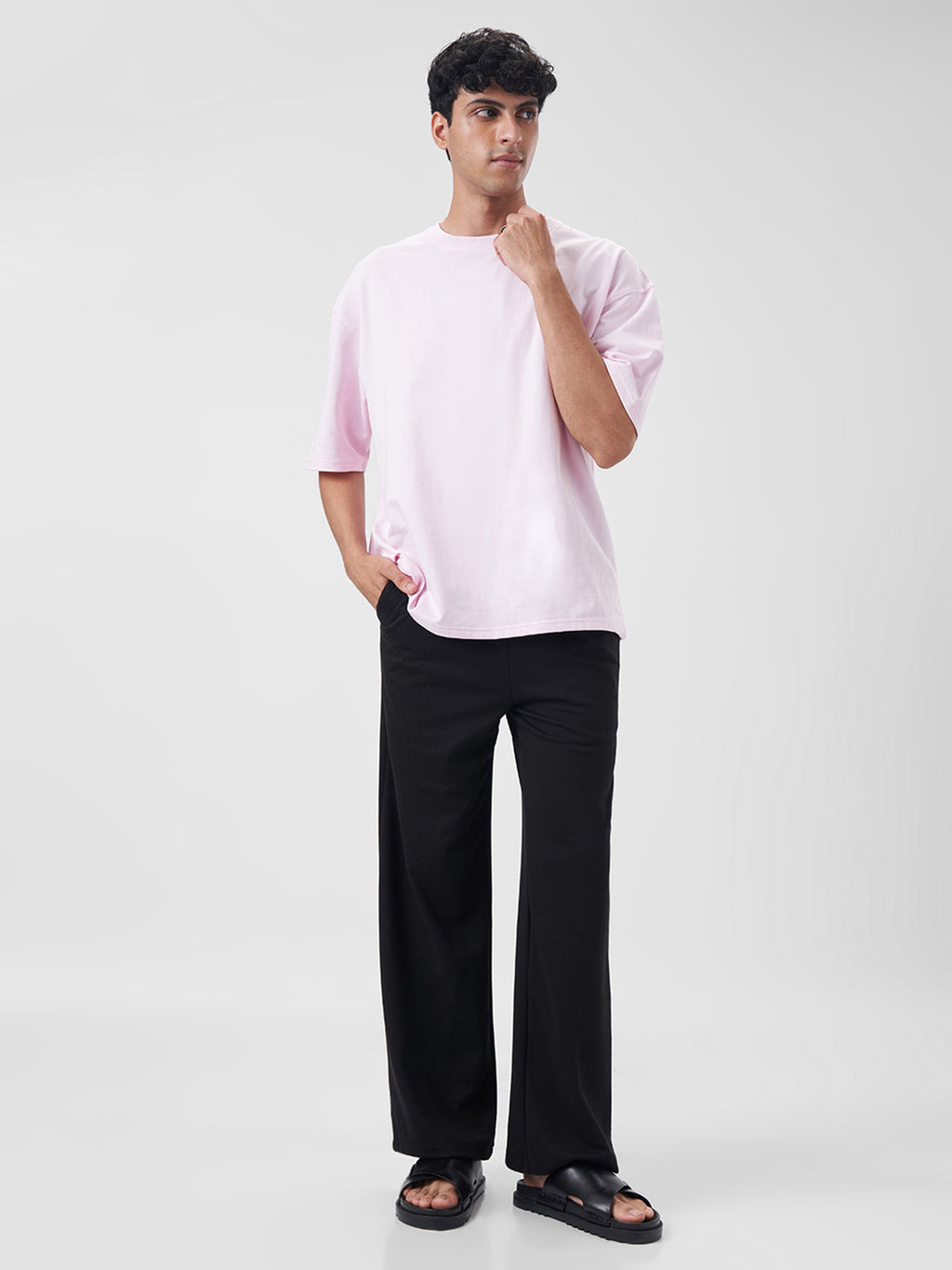 Mens Oversized T Shirt Blush Pink