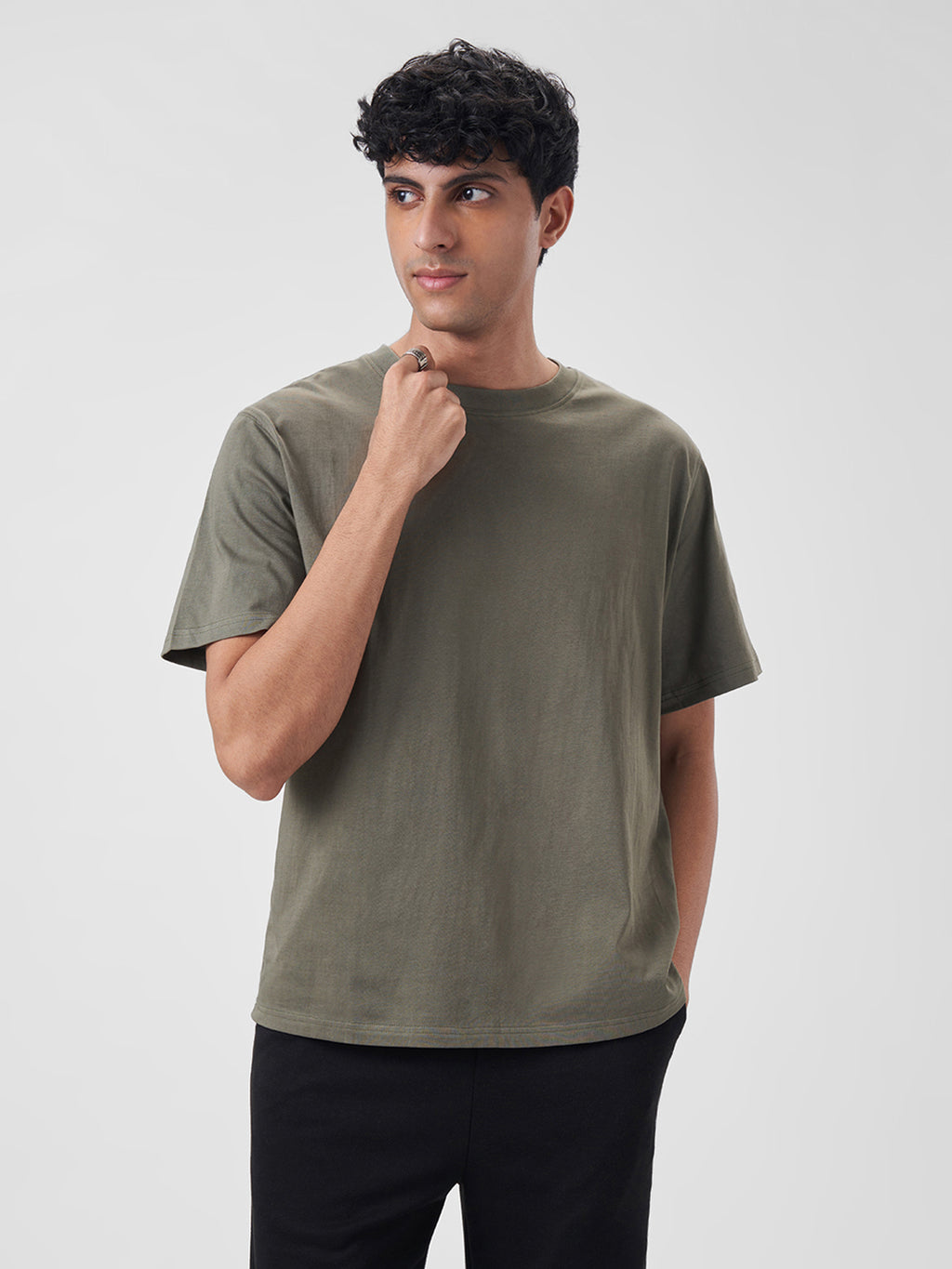 Mens Regular T Shirt Dusty Olive