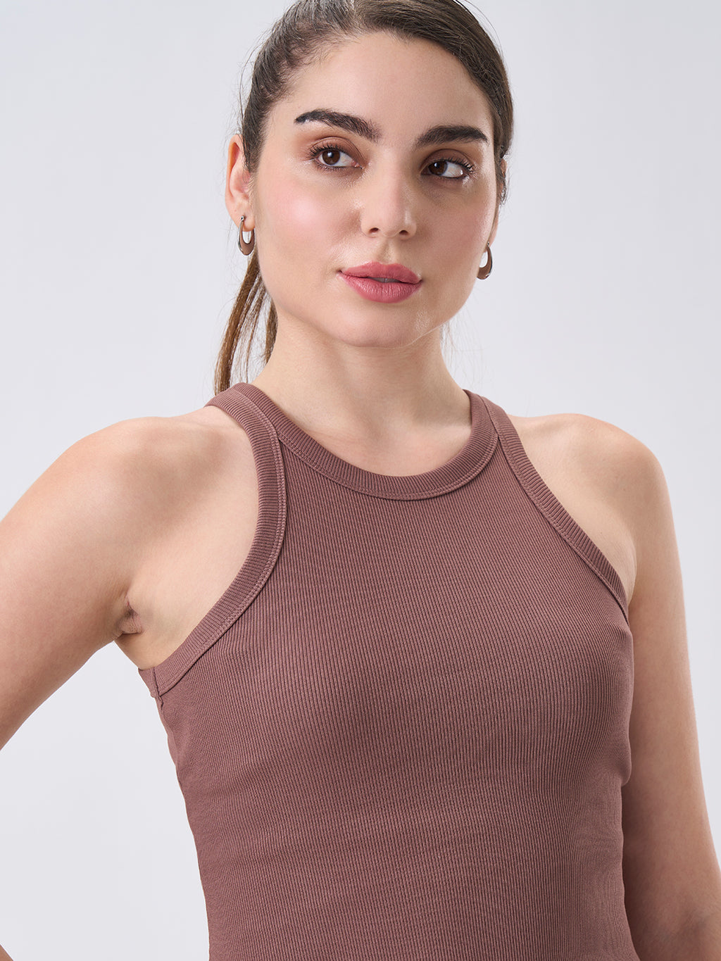 Womens Halter Tank Top Coffee Brew