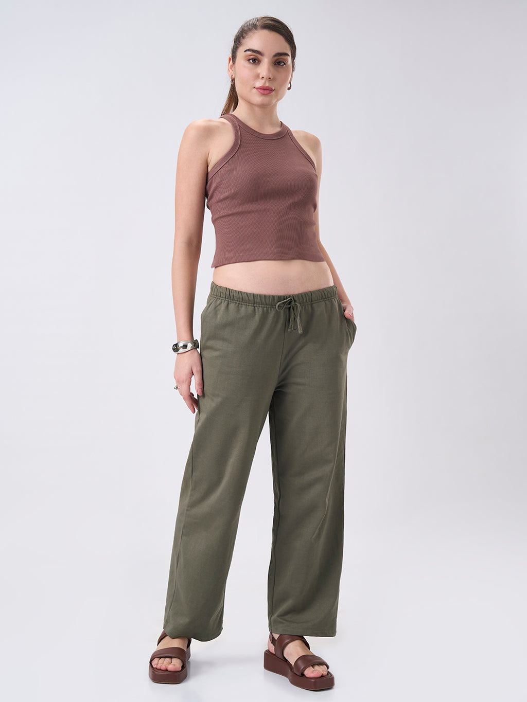 Womens Joggers  Dusty Olive