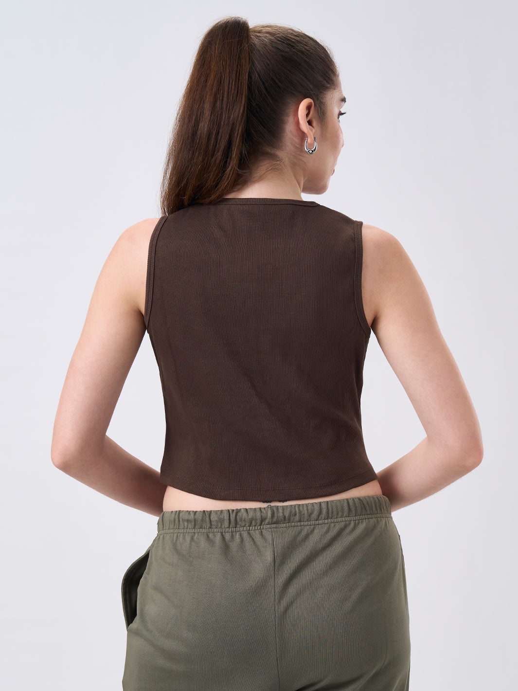 Womens Regular Tank Top Chocolate Fudge