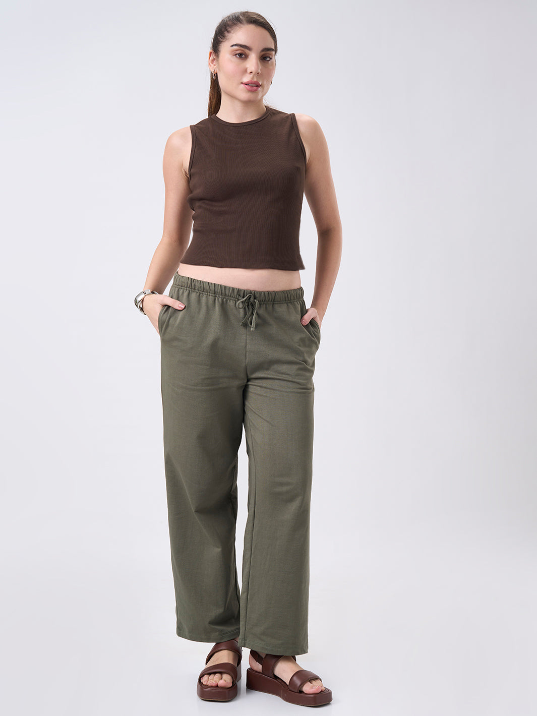 Womens Regular Tank Top Chocolate Fudge