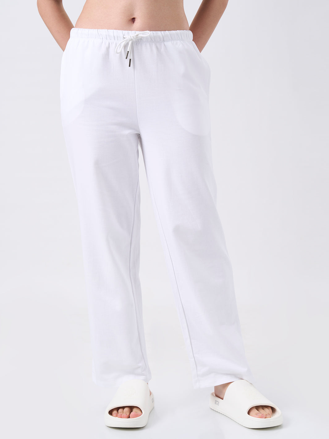 Womens Joggers  Pearl White