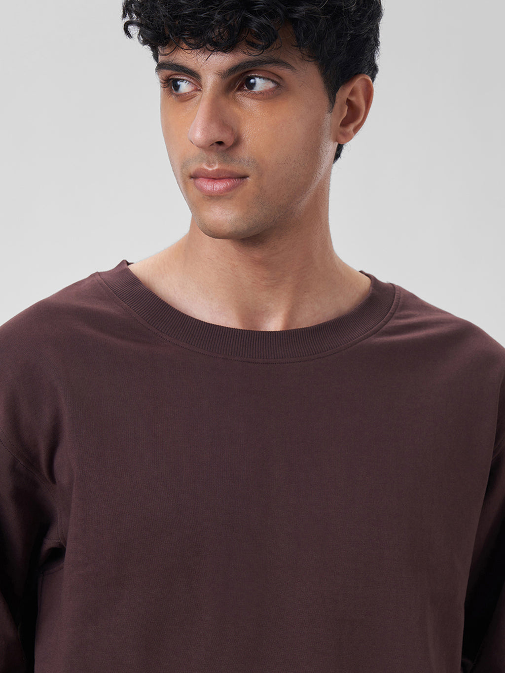Mens Sweatshirt Cocoa Brown